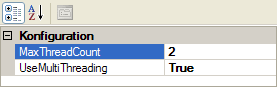 Einstellungsseite Laufzeitumgebung - Threadmanager